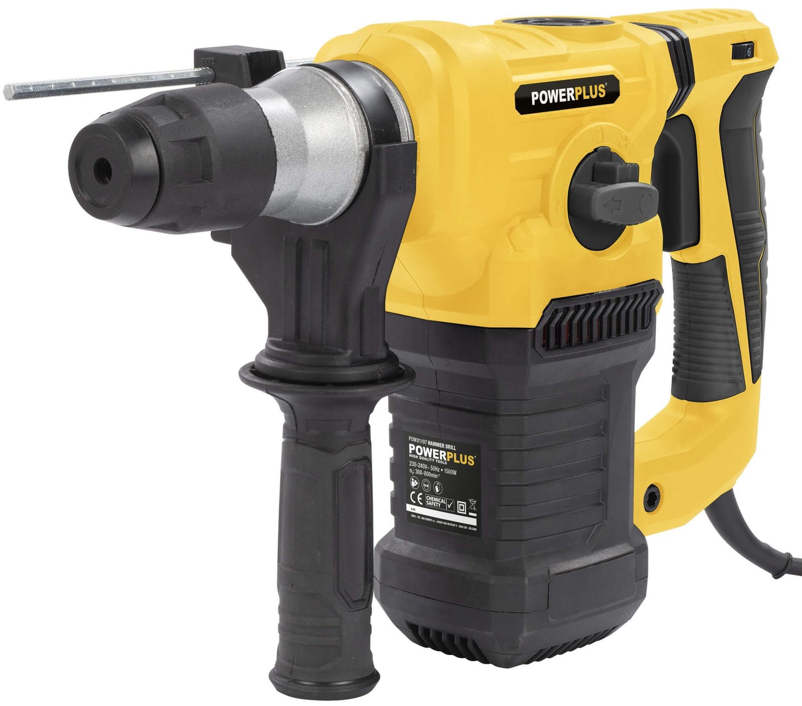 Poravasara 1500 W tarvikkeilla, Powerplus