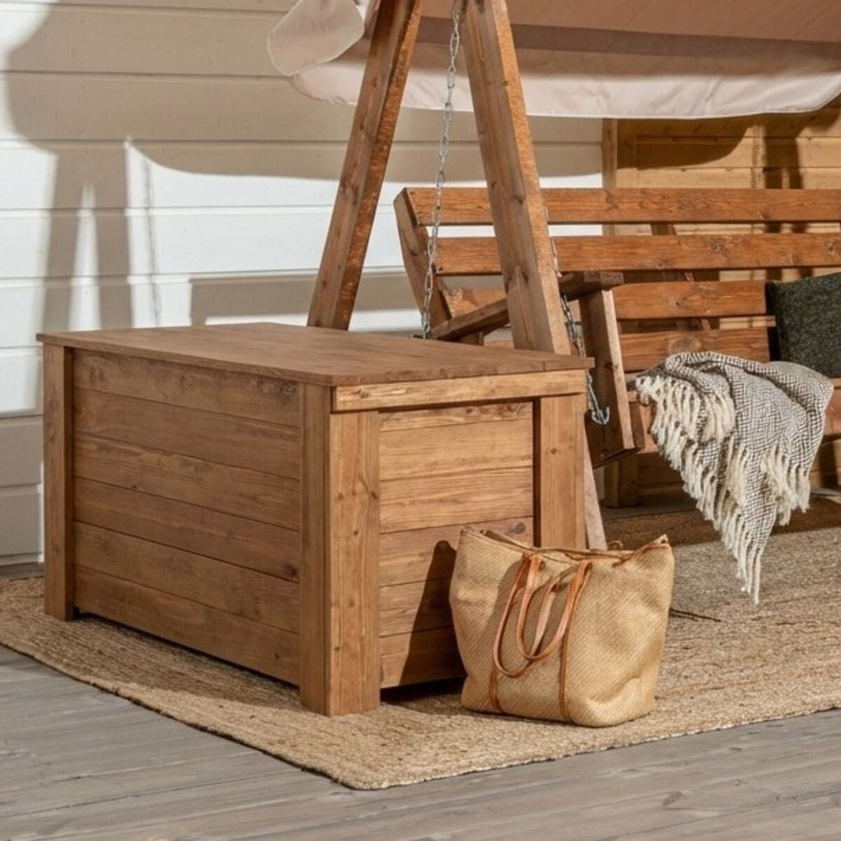 Saaristo pehmustelaatikko 131x57,5x61 cm ruskea