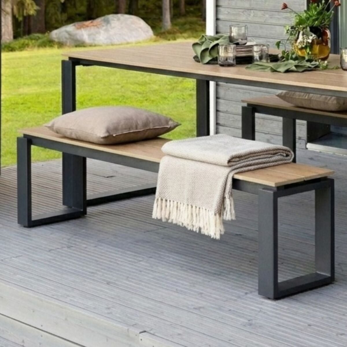Trendline aintwood penkki 180x36 cm musta/ruskea