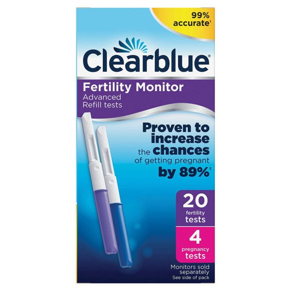 Clearblue Hedelmällisyysmonitorin testiliuskat (20 ovulaatio ja 4 raskaus) 1 kpl 20 + 4 kpl