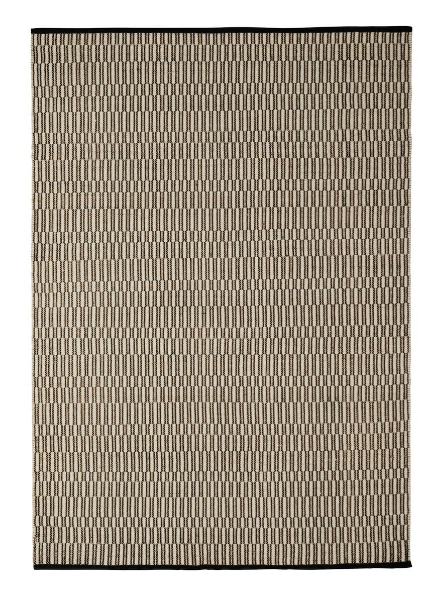 Vaski villamatto 160x230 cm musta/valkoinen