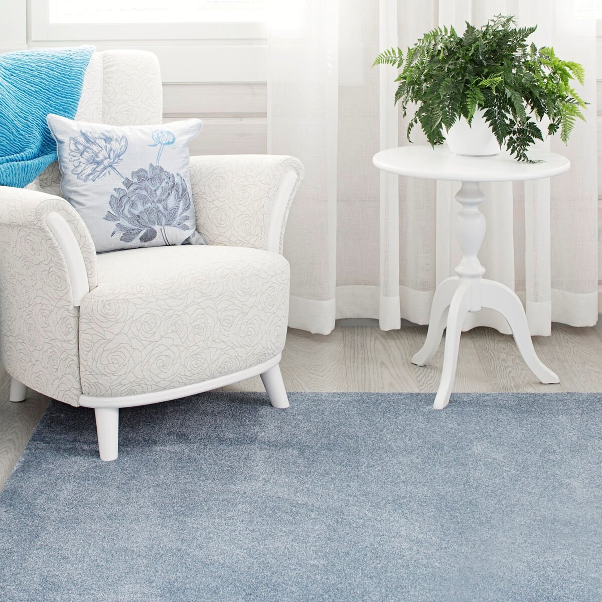 VM Carpet Hattara matto 80x150 sininen, ilman kanttausta