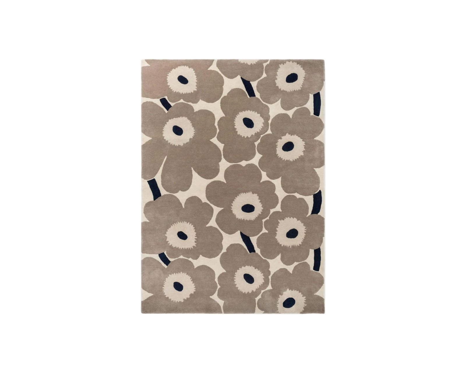 Marimekko Unikko matto 200 x 280 cm greige