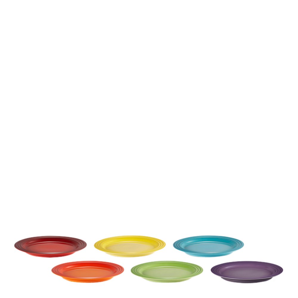 Le Creuset - Rainbow Lautanen 22 cm 6 kpl