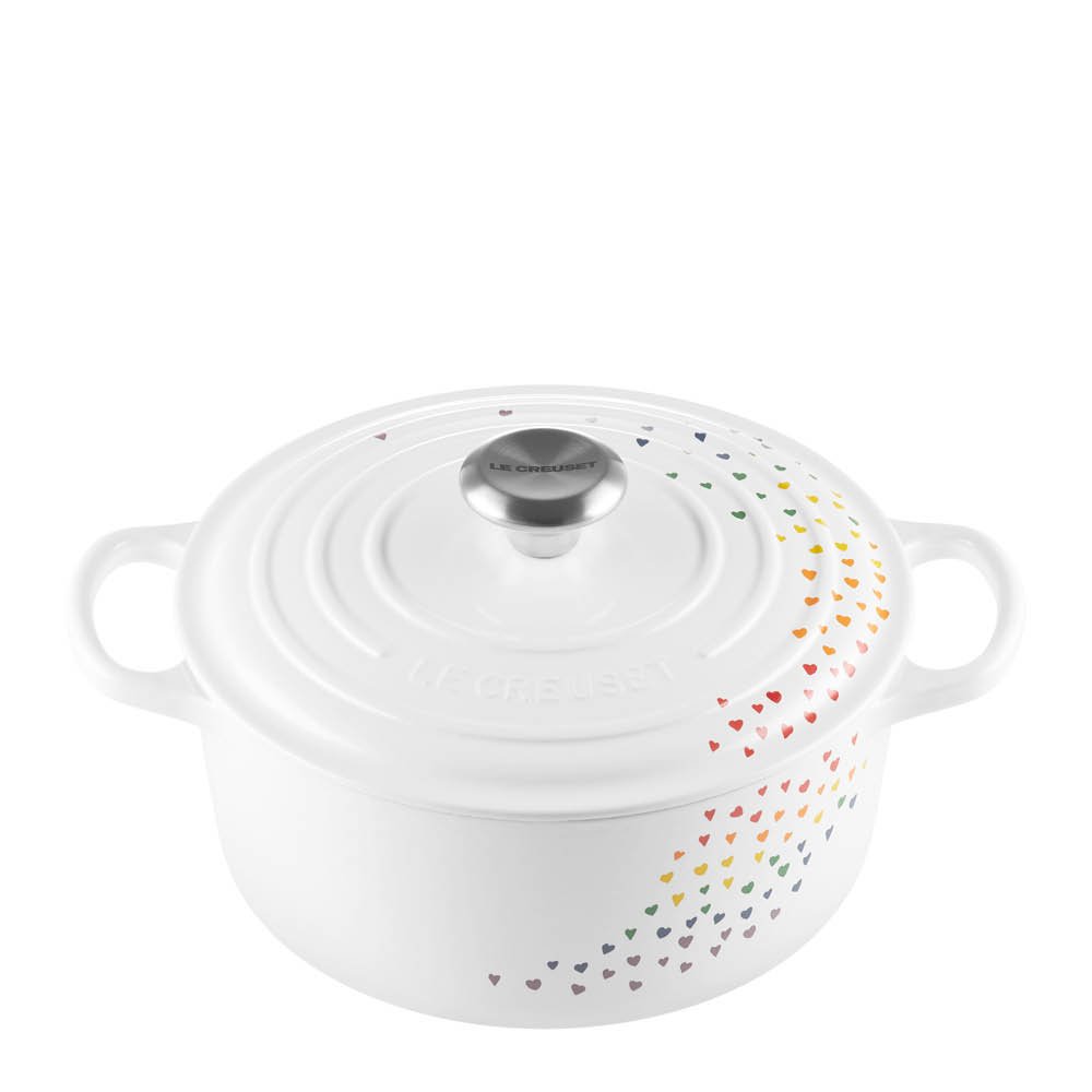 Le Creuset - Signature Valurautapata pyöreä 24 cm 4,2 L Loving White