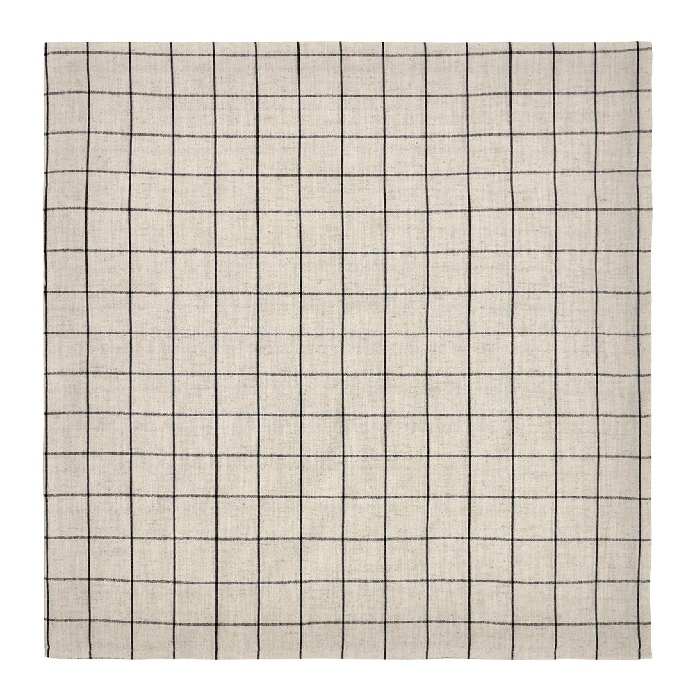House Doctor - Join Pöytäliina 150x150 cm Musta/Off-White