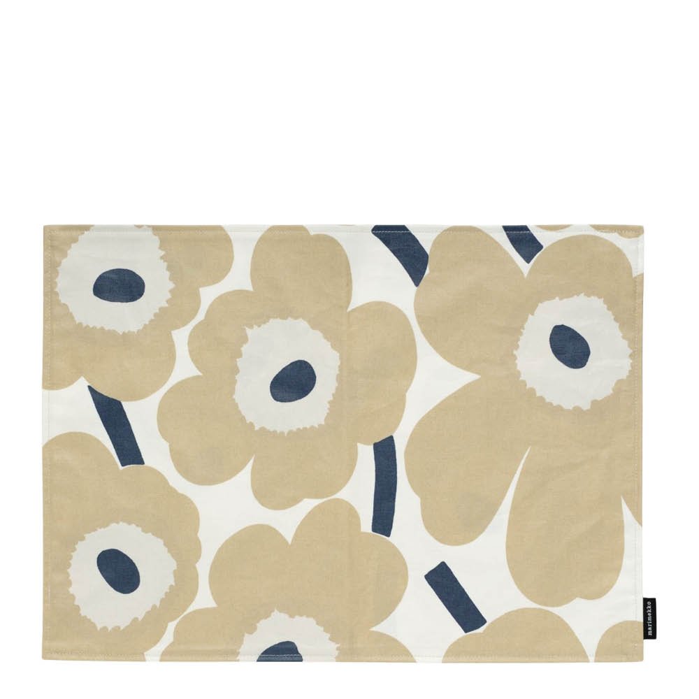 Marimekko - Pieni Unikko Pöytätabletti 31x42 cm Valkoinen/Beige/Sininen