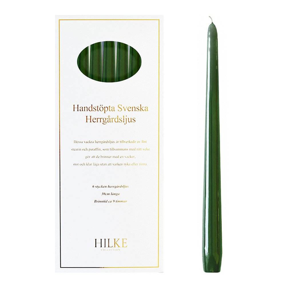 Hilke - Hilke Antiikkikynttilä 30 cm 6 kpl Tummanvihreä