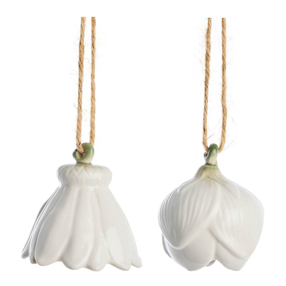 Lene Bjerre - Dehlia Riippukoriste kukka 4,5 cm 2 kpl Offwhite