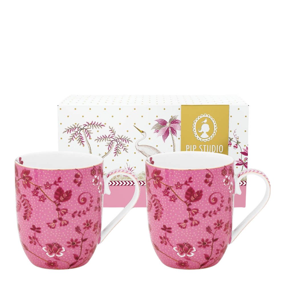 Pip Studio - Jolie Flowers Muki 20 cl 2 kpl Vaaleanpunainen