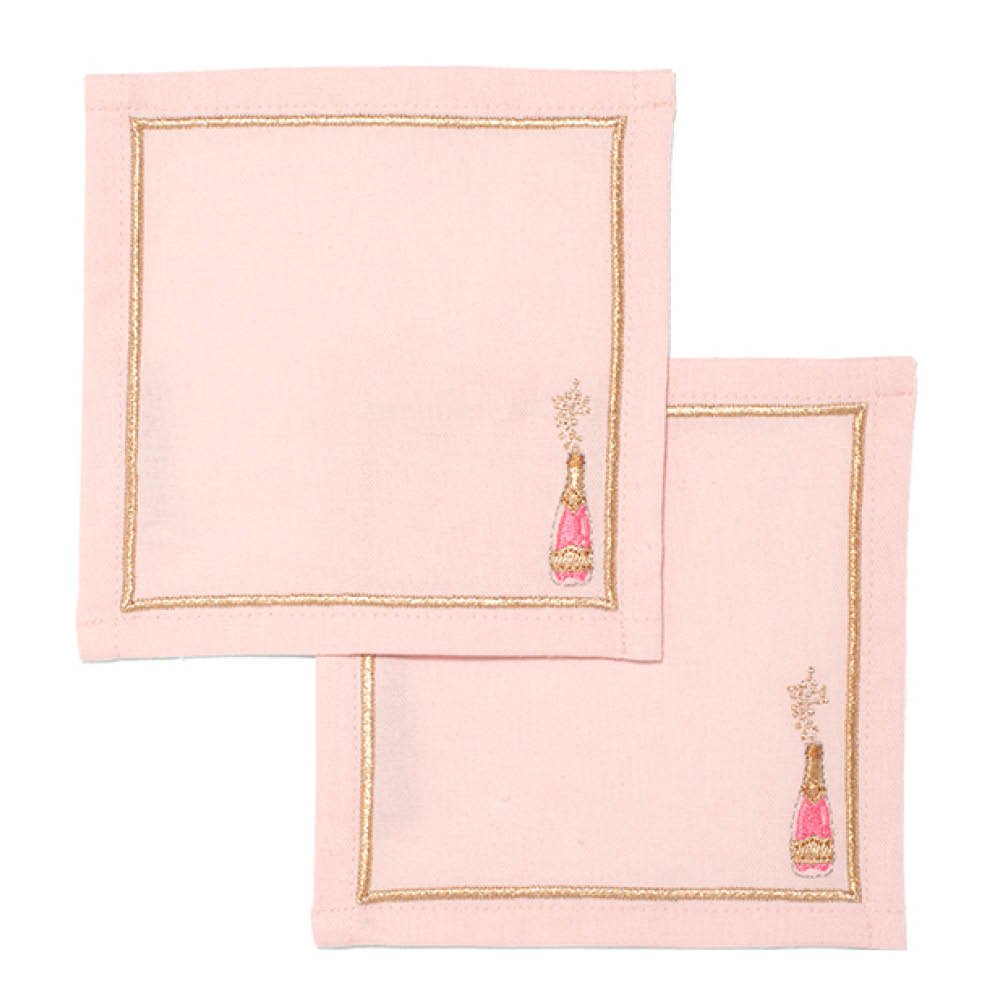 Vondels - Cocktail Club Lasinalunen Bottle 14x14 cm 2 kpl Vaaleanpunainen