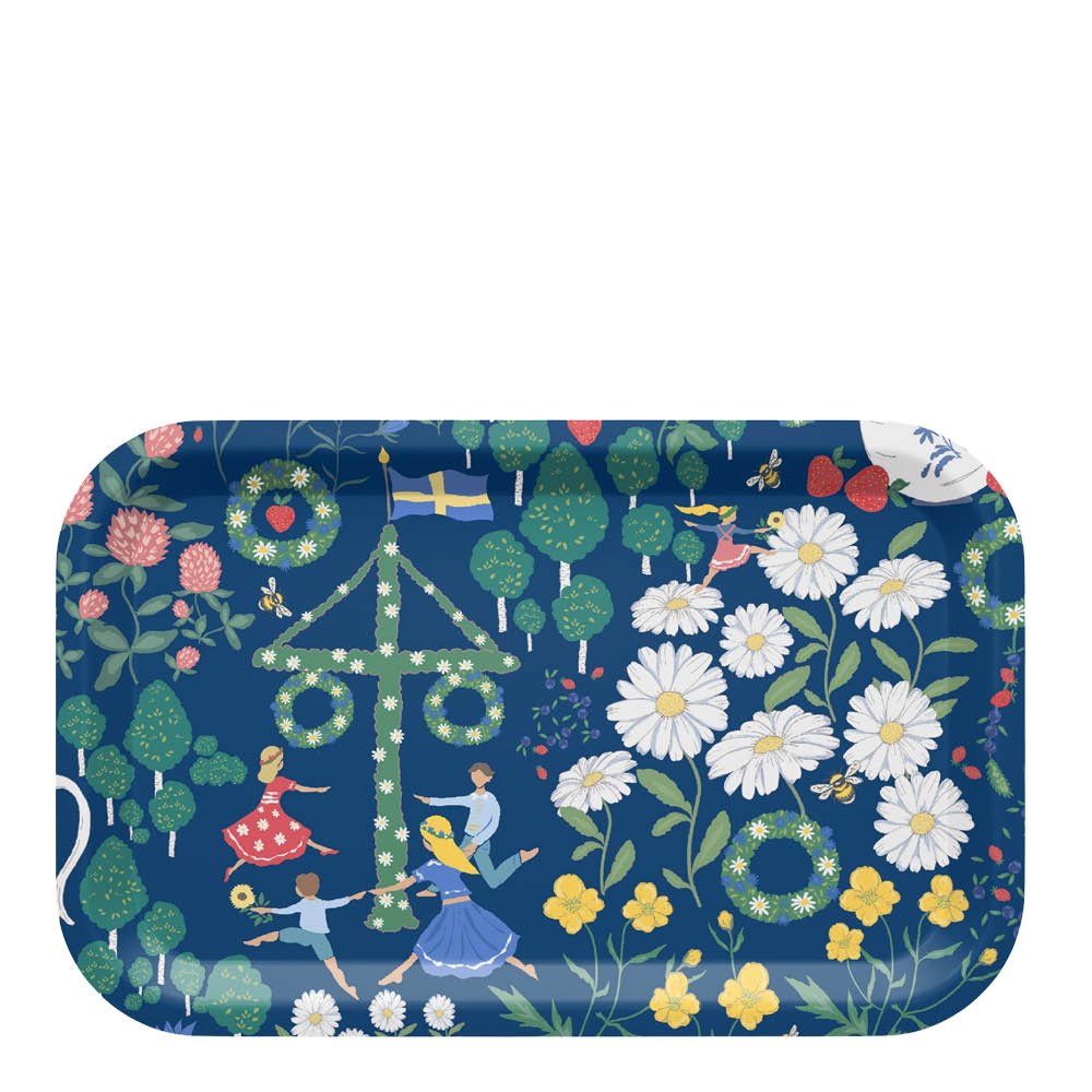Arvidssons - Midsommardans Tarjotin 38 cm Sininen