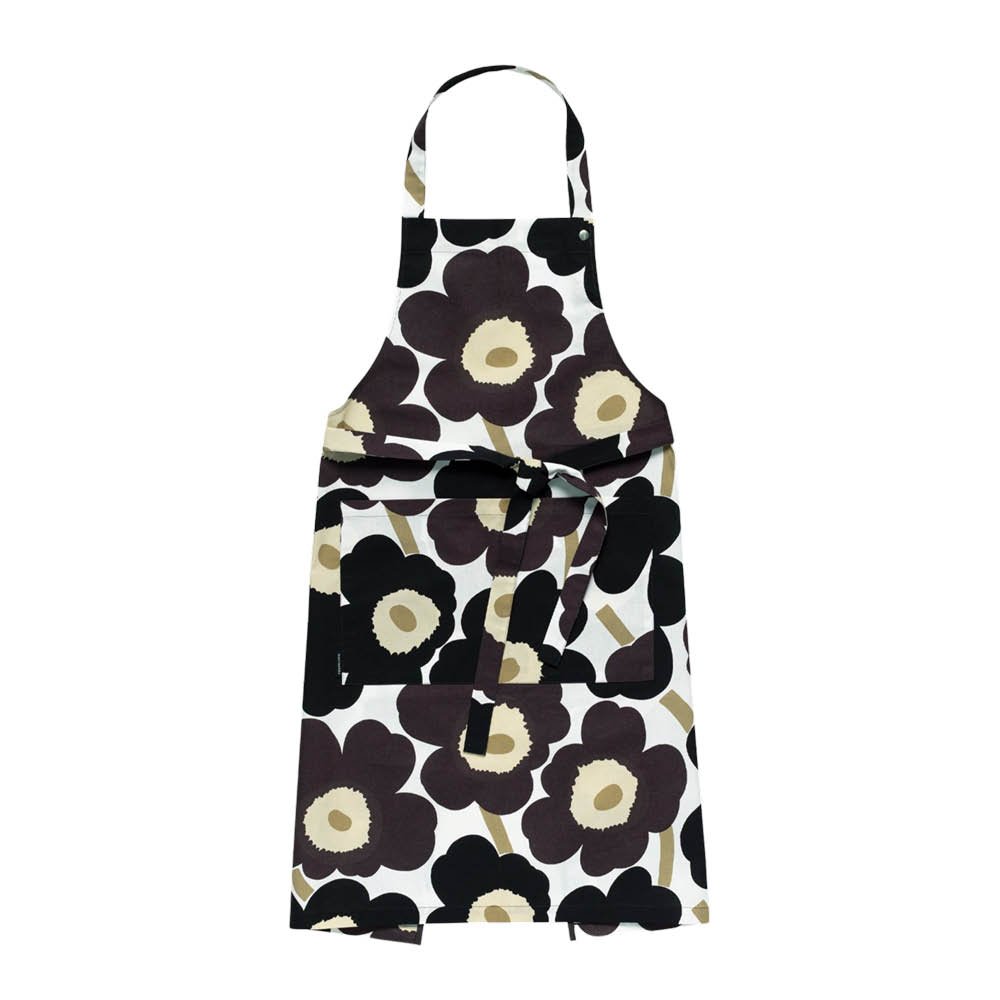Marimekko - Pieni Unikko Esiliina 85 cm Valkoinen/Harmaa/Beige