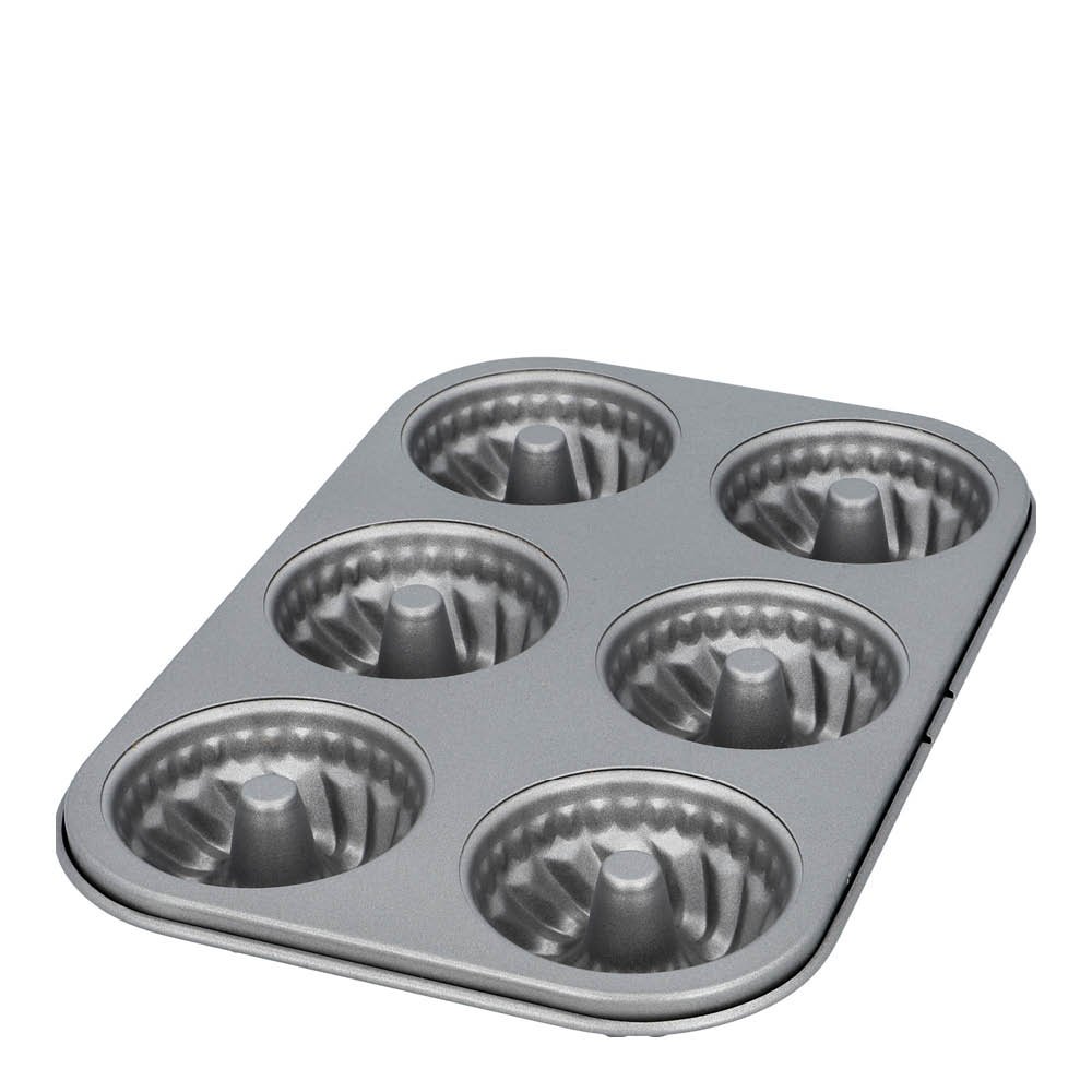 Birkmann - Minileipävuoka 26x18 cm 6 reikää Hopea