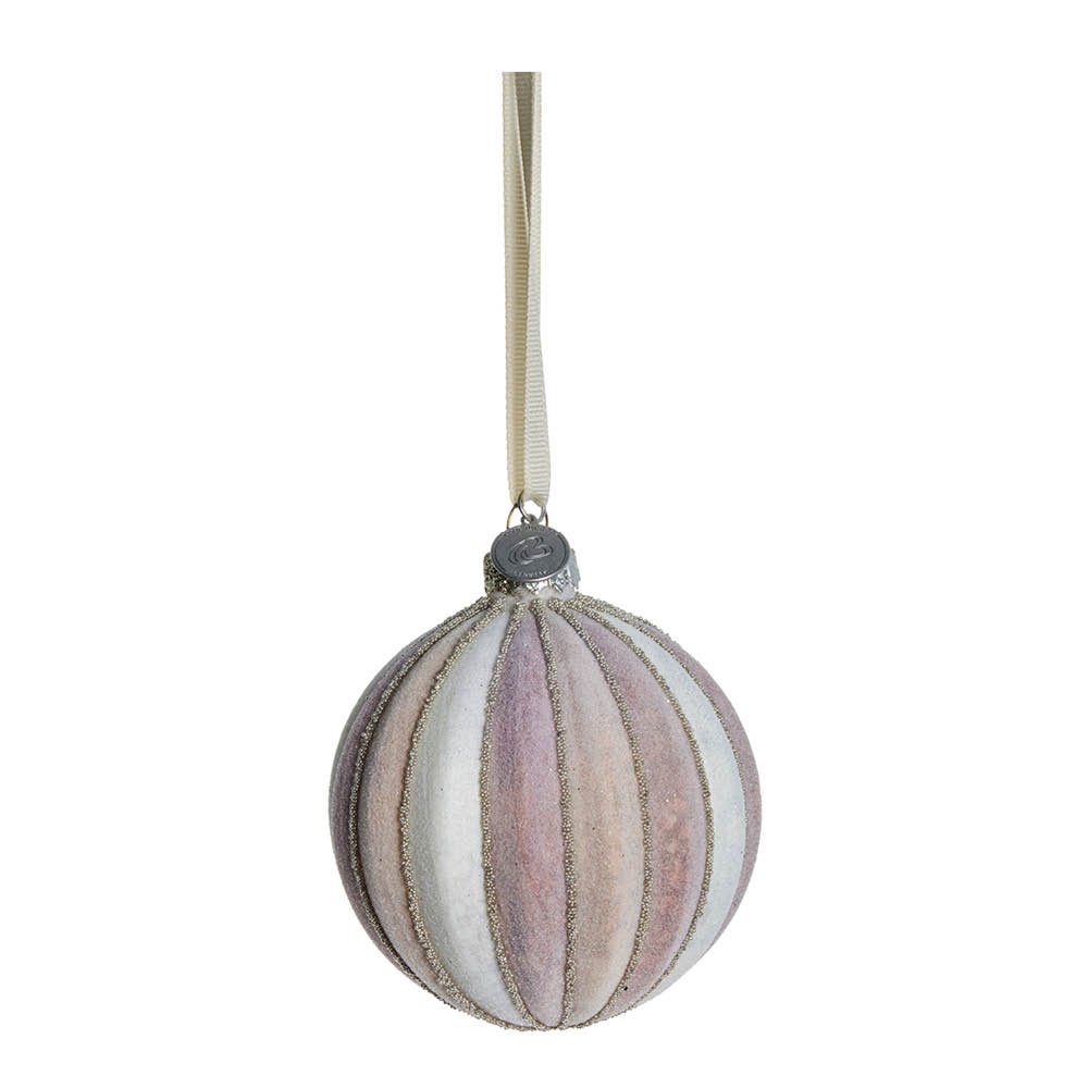 Lene Bjerre - Nomillia Joulupallo 8 cm Vaaleanpunainen/Luunvalkoinen