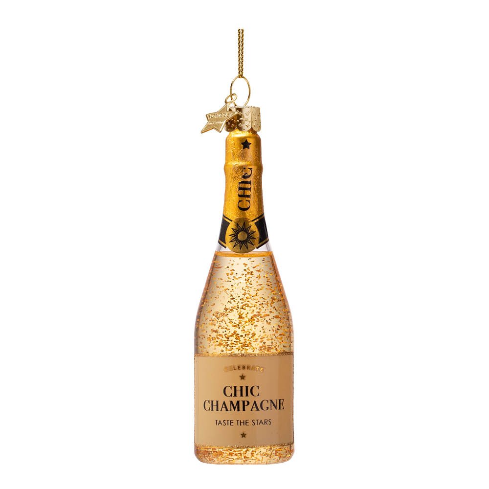 Vondels - Cocktail Club Riippukoriste Samppanjapullo 12 cm Kulta