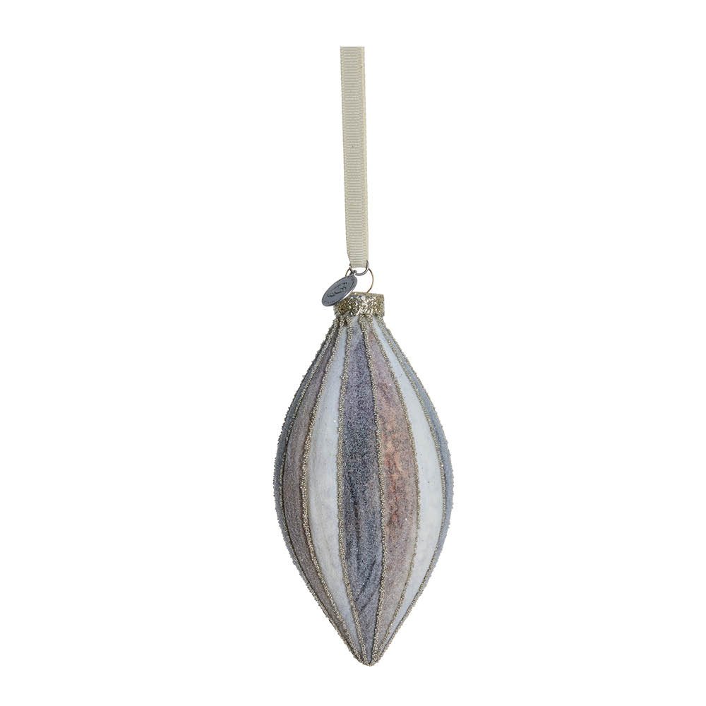 Lene Bjerre - Nomillia Joulukuusenkoriste 13 cm Liila/Luunvalkoinen