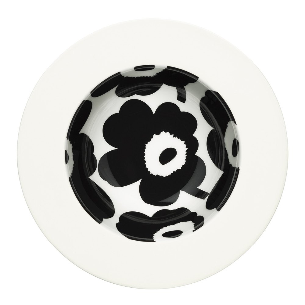 Marimekko - Unikko Syvä lautanen 20 cm Valkoinen/Musta