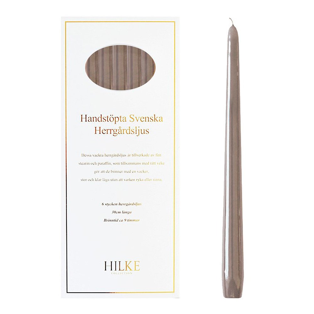 Hilke - Hilke Antiikkikynttilä 30 cm 6 kpl Pellava