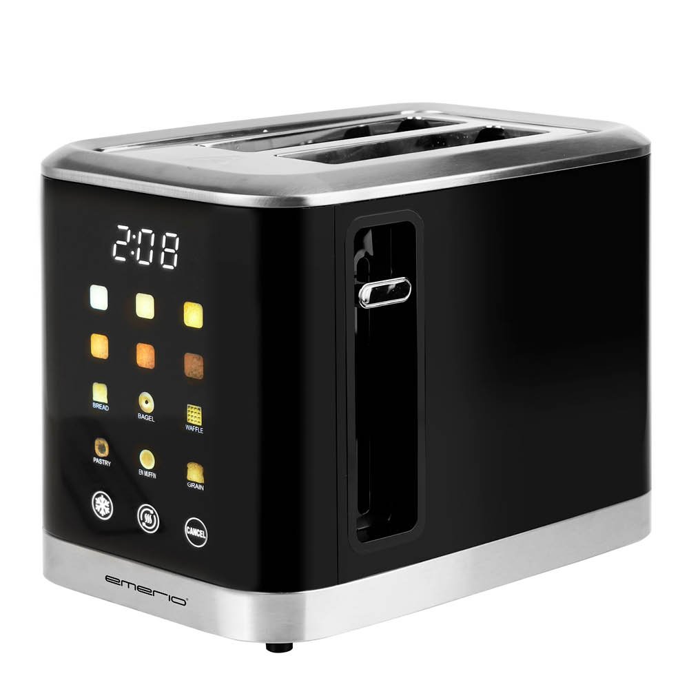 EMERIO - Digitaalinen leivänpaahdin 2 viipaletta 800 W Musta