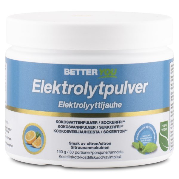 Better You Elektrolyyttijauhe, Sitruuna, 150 g