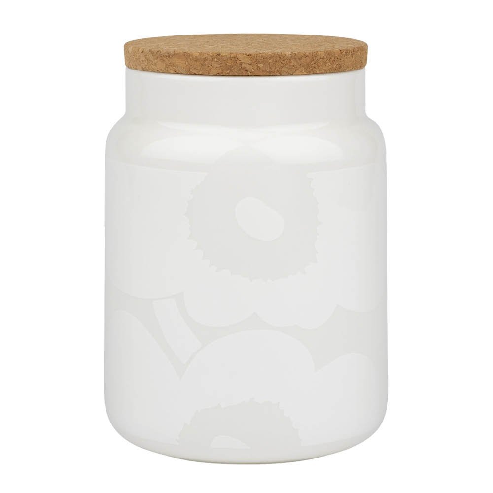 Marimekko - Oiva Unikko behållare 1,2 L vit