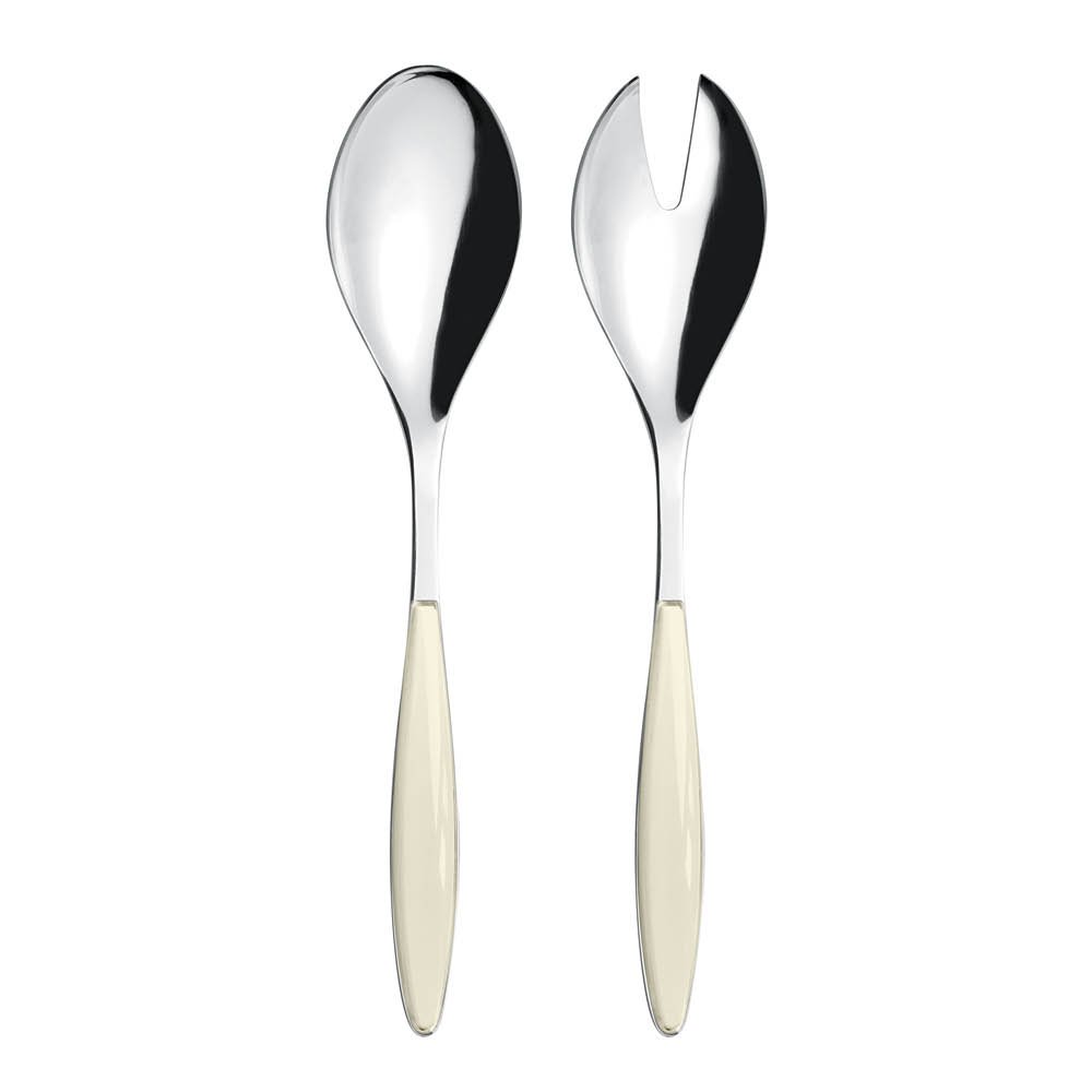Guzzini - Feeling Salaattiottimet 25 cm 2 osaa Cream