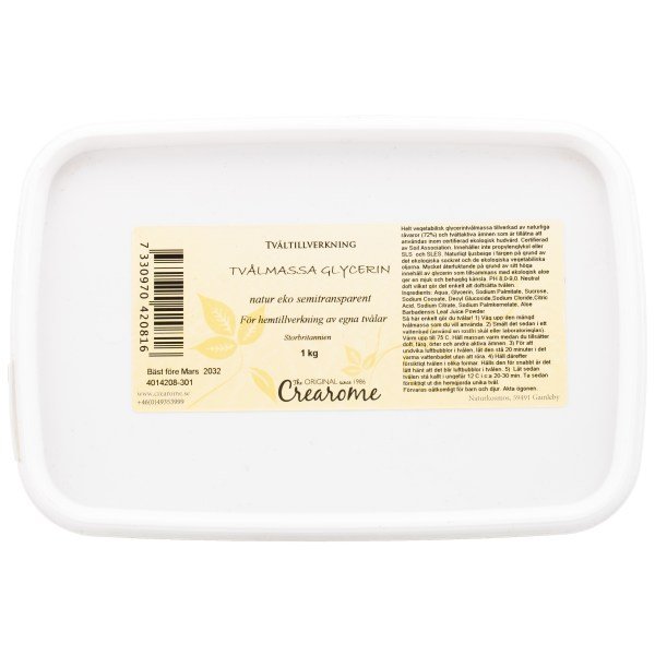 Crearome Saippuamassa Glyseriini, luomu, 1 kg