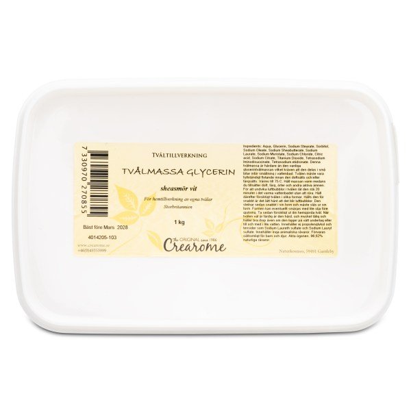Crearome Saippuamassa Sheavoi Luonnonvalkoinen, 1 kg