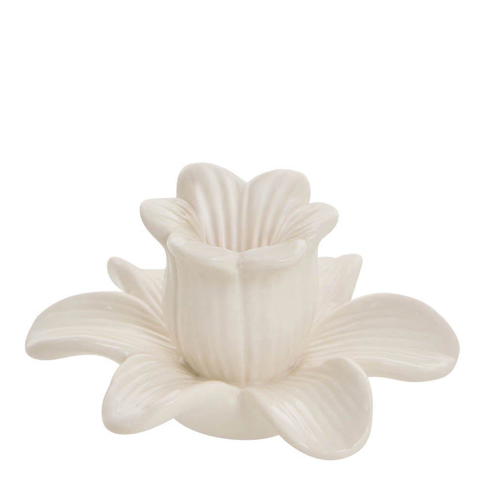Lene Bjerre - Deanne Kynttilänjalka kukka 5,6 cm Offwhite