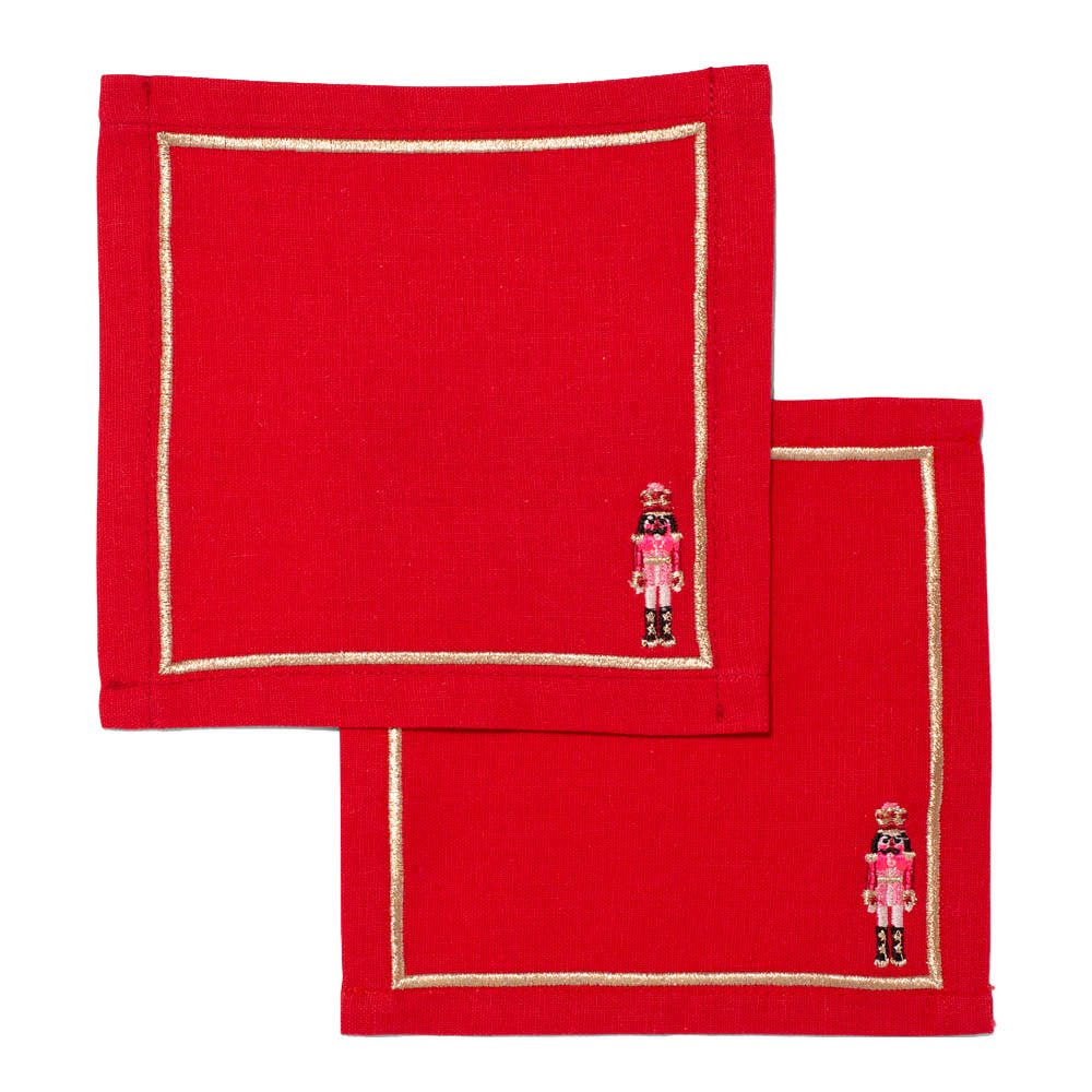 Vondels - Christmas Party Lasinalunen pähkinänsärkijä 14x14 cm 2 kpl Punainen