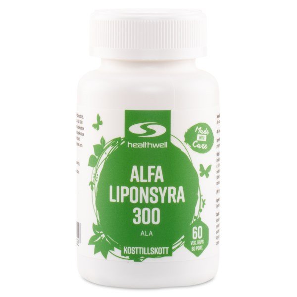 Healthwell Alfa Lipoiinihappo 300 , 60 kapselia
