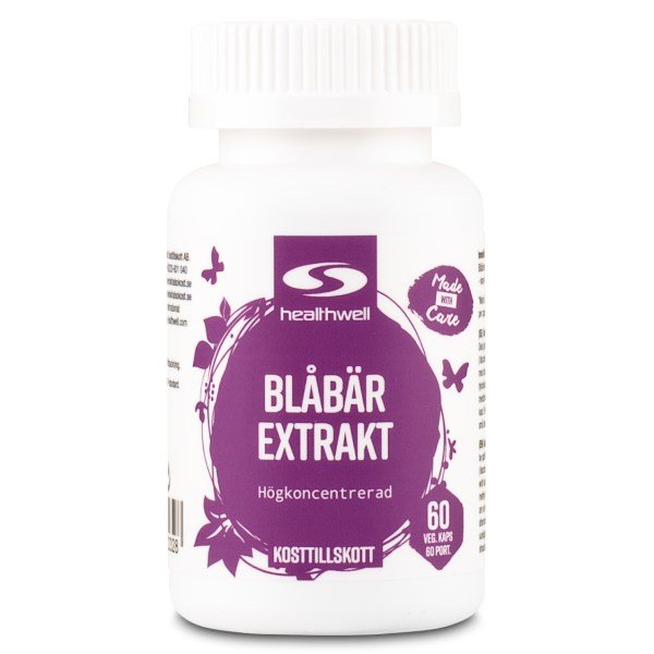 Healthwell Mustikkauute, 60 kapselia