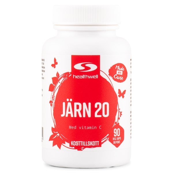 Healthwell Rauta 20, 90 kapselia