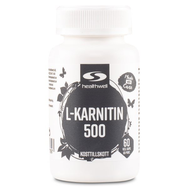 Healthwell L-karnitiini 500, 60 kapselia