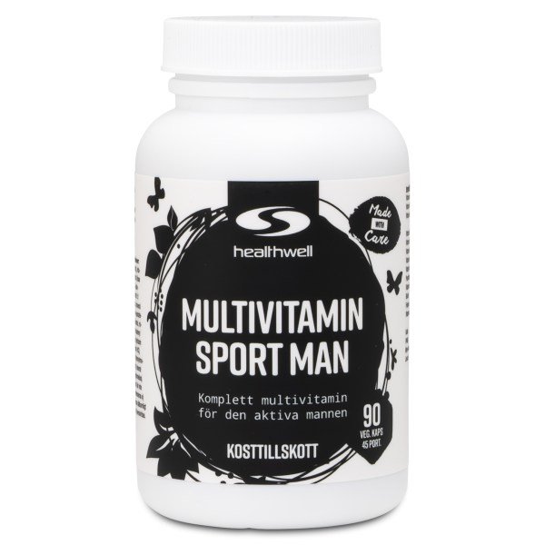 Healthwell Monivitamiini Urheilu Mies, 90 kapselia