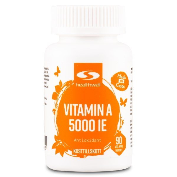 Healthwell A-vitamiini 5000 IE, 90 kapselia