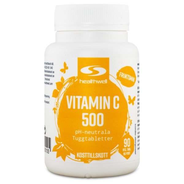 Healthwell C-vitamiini 500 Purutabletti , 90 purutablettia