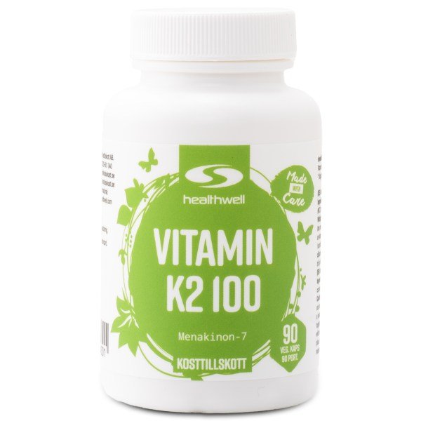 Healthwell K2-vitamiini 100, 90 kapselia