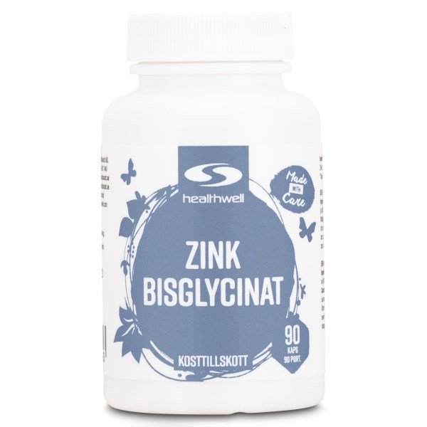 Healthwell Sinkkibisglysinaatti, 90 kapselia