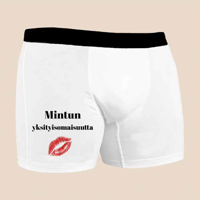 Bokserit omalla tekstillä XXL