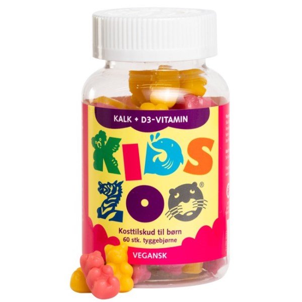 KidsZoo Kalcium+D Purutabletit, 60 kpl purutabletteja