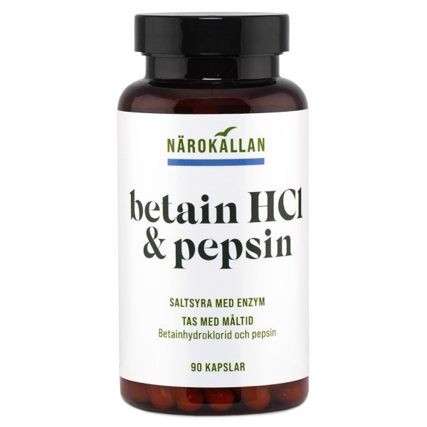 Närokällan Betain HCL & Pepsin, 90 kapselia