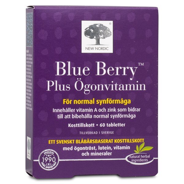 New Nordic Blue Berry Plus Silmävitamiini, 60 tablettia