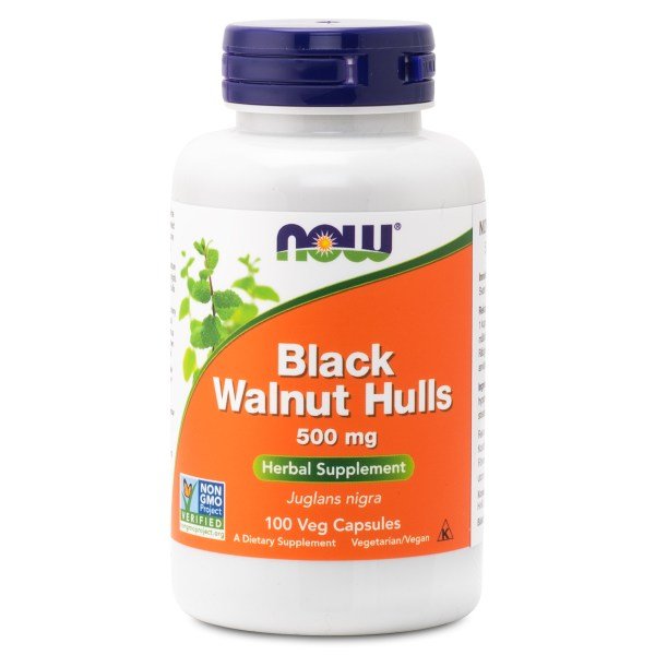 NOW Black Walnut Hulls 500 mg, 100 kapselia