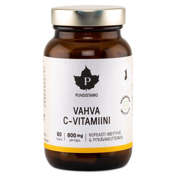 Puhdistamo Vahva C-vitamiini 800 mg, 60 kapselia