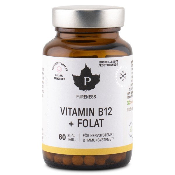 Pureness B12 Vitamiini + Folaatti , 60 kapselia