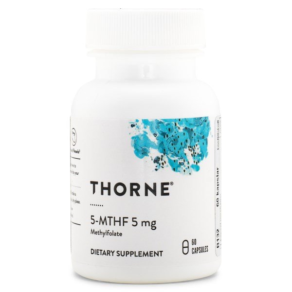 Thorne 5-MTHF Aktiivinen foolihappo, 5 mg, 60 kapselia