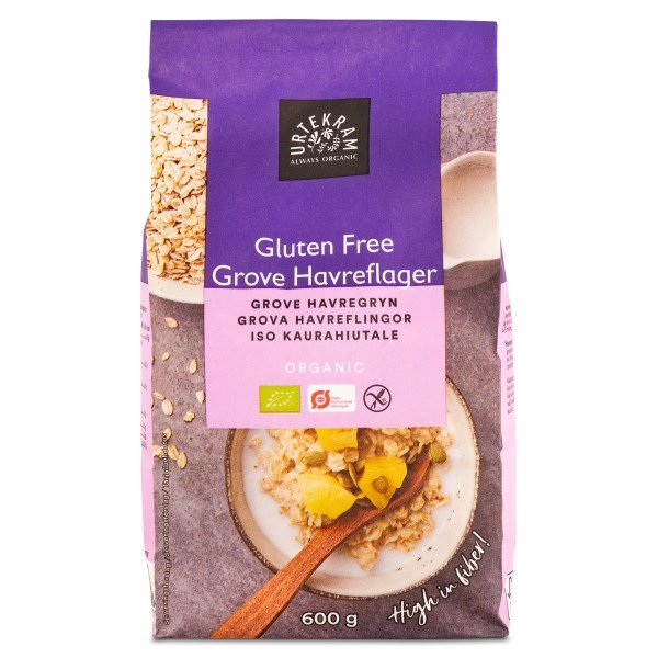 Urtekram Gluteeniton Kaura Karkea, 600 g
