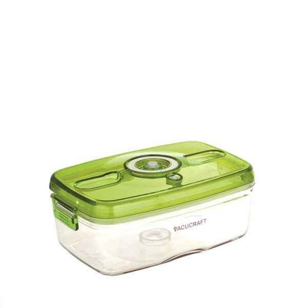 Vacucraft Suorakulmainen Säilytysrasia + Pumppu, 1 l